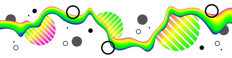 3d abstract colorful fluid design. Modern white background with wave colored lines. vector