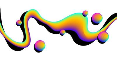 3d abstract colorful fluid design. vector