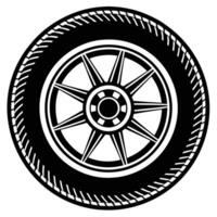 Car wheel icon vector