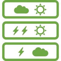 cloud symbol, weather flat icon set. Weather icon design Sun Partly Cloudy. vector