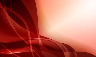 Abstract glowing wave lines on dark red background. Dynamic wave pattern with copy space. vector