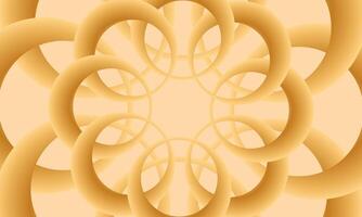 yellow gold abstract background with glowing geometric shape. shiny gradient circle pattern. circular pattern. vector