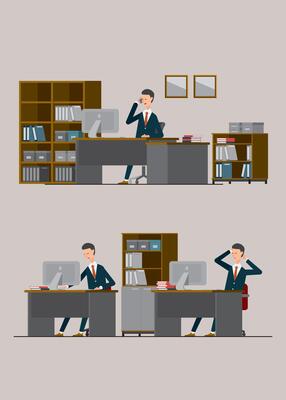 Office workers who are dedicated to their work
