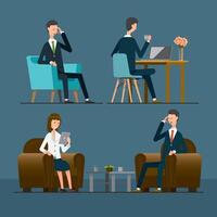 Lunch break in the office vector
