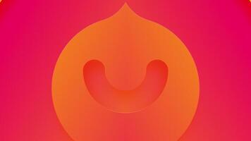 Warm vibrant color gradient background with gently rotating curved shapes. This minimalist abstract background is full HD and a seamless loop. video