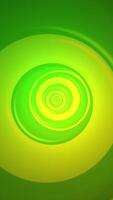 Vibrant background with a dynamic spiral design of swirling circles in neon green and yellow. Bright colorful tunnel effect. Full HD and looping vertical animation. video