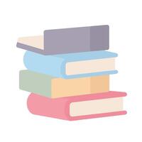 A stack of books on a white background vector