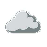 Cloud icon isolated on white background illustration vector