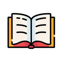An open book icon on a white background vector