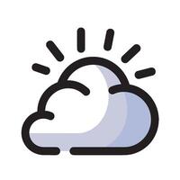A cloud with a sun on it vector