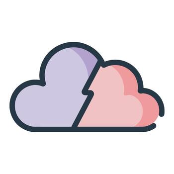 A cloud with two different colors in it vector