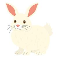 Rabbit in flat style. Illustration of an animal on a farm vector