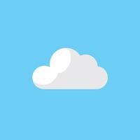A white cloud on a blue background vector