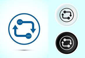 Data exchange icon, Data transfer sign for apps and websites vector