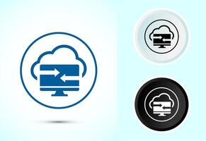 Data exchange icon, Data transfer sign for apps vector