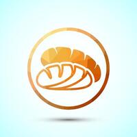 Bread icon design, bakery icon, low poly style vector