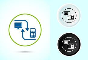 Data exchange icon illustration, Data transfer sign for apps vector