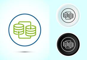 Data exchange icon illustration, Data transfer sign for apps and websites vector