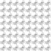 Lily flower in doodle style. illustration. Simple seamless pattern. vector