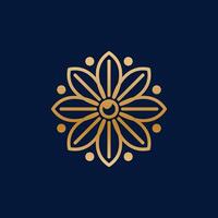 Luxury Emblem Design of a Minimalistic Flower vector