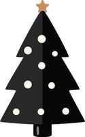 Minimalistic Christmas Pine Tree Icon Illustration - Modern Drawing vector
