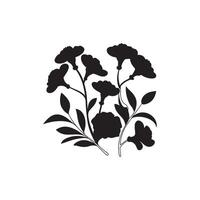 Vectors set with outline Jasmine flowers, bud, and leaves in black isolated on white background. Ornate floral elements for spring design and coloring book.
