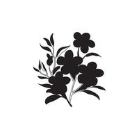 A modern set showcasing Jasmine flowers, buds, and leaves in black outline, isolated on a white background. Elegant floral elements suitable for spring designs and coloring books. Jasmine flower vector