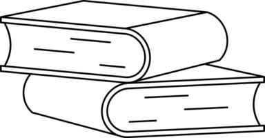 Stack of Books Line Icon vector