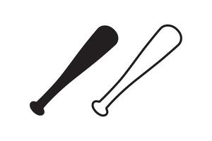 Two baseball bats are shown on a white background vector