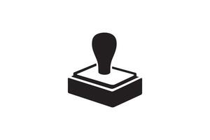 A black stamp on a white background vector