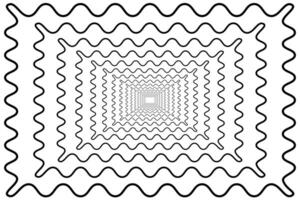 Design of wavy lines, optical illusion vector