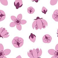 seamless texture with sakura flowers. cherry flowers seamless pattern vector