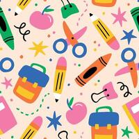 Back To School Pattern Back To School Background vector