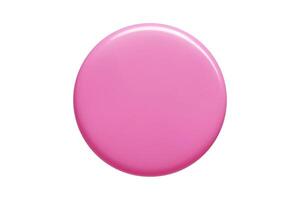 Pink rounded 3d banner in style with smooth gradient and glossy highlights. vector