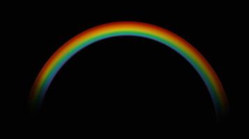 multicolored bright realistic rainbow on a black background vector
