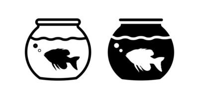 Fish Bowl icon. for mobile concept and web design. illustration vector