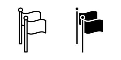 Flag icons set. waving flag sign. for mobile concept and web design. illustration on white background vector