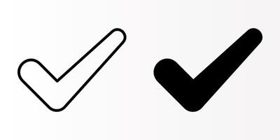 Check icons set. for mobile concept and web design on white background vector