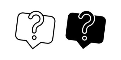 Set of Question icons. Ask help sign. for mobile concept and web design. illustration on white background vector