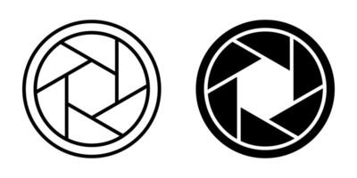 Camera Shutter icons set. for mobile concept and web design on white background vector