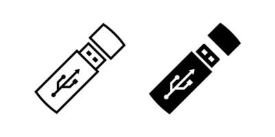 Set of USB icons. Flash Drive sign. and web design. illustration on white background vector