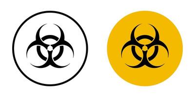 Biohazard icons set. for mobile concept and web design on white background vector