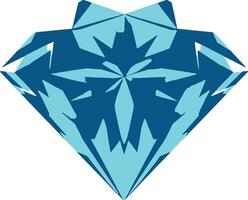 A diamond shaped logo with blue and white vector