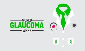 World Glaucoma Week raises awareness about glaucoma, a leading cause of blindness. It promotes early detection, treatment, and the importance of regular eye exams for preserving vision. vector