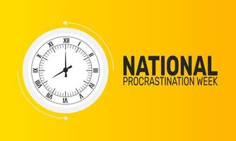 A week dedicated to raising awareness about procrastination, National Procrastination Week helps individuals recognize its impact and take steps to improve focus and motivation. vector