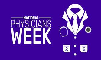 National Physician's Week recognizes the invaluable contributions of doctors, highlighting their role in healing, education, and advocating for better healthcare for all. vector