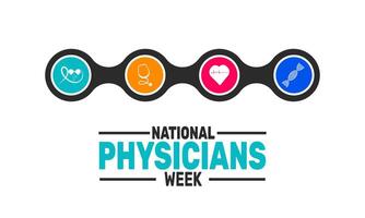 A time to acknowledge and appreciate physicians for their dedication and compassion, National Physician's Week shines a light on their impact in improving health and well-being worldwide. vector