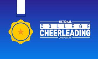 National Cheerleading Week is a time to recognize the passion and athleticism of cheerleaders, who bring excitement, support, and positivity to sports events and strengthen team dynamics. vector