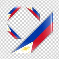 Philippines corner national flags with shadow vector