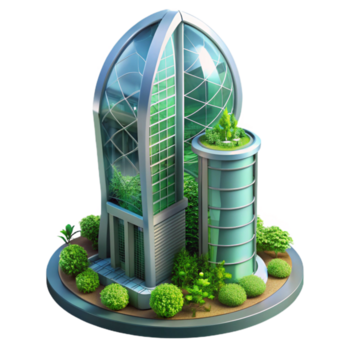 eco amigáveis moderno construção 3d render png